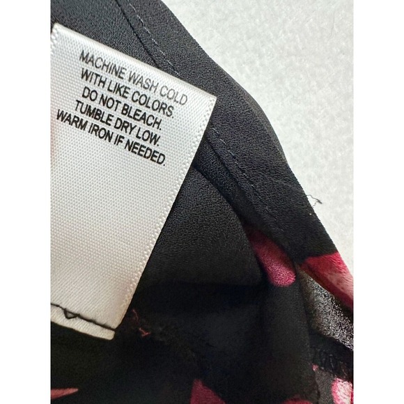 ROZ & ALI Scarlet Floral Light Flowy Cold Shoulder Top Size XL‎ Womens Career - Picture 6 of 9